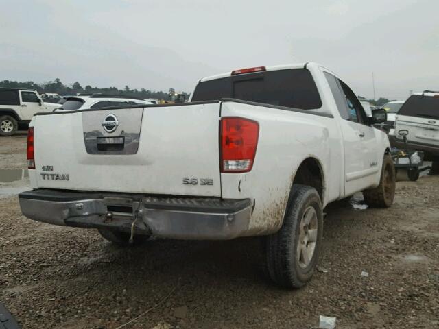 1N6BA06A55N567852 - 2005 NISSAN TITAN XE WHITE photo 4