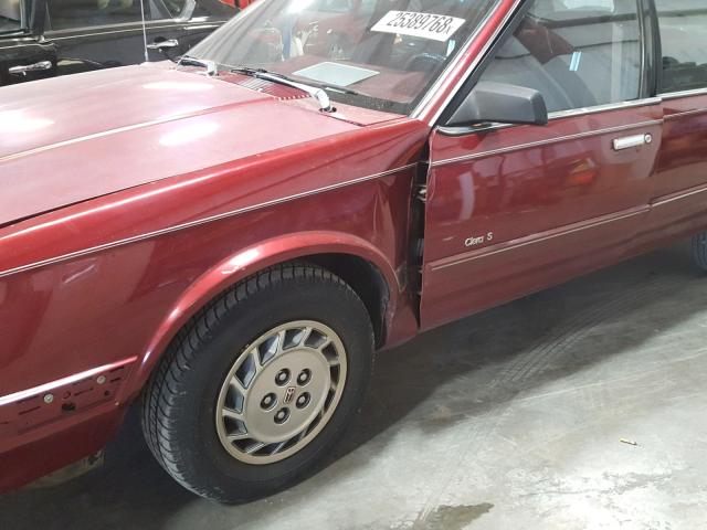 1G3AG54N5P6391642 - 1993 OLDSMOBILE CUTLASS CI MAROON photo 10