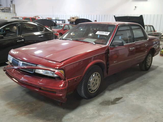 1G3AG54N5P6391642 - 1993 OLDSMOBILE CUTLASS CI MAROON photo 2