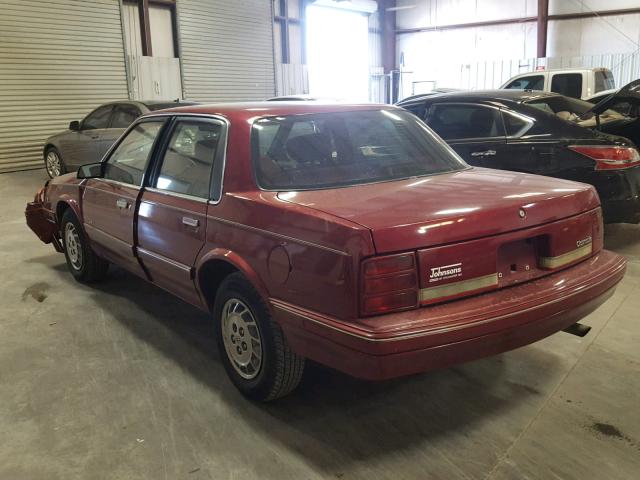 1G3AG54N5P6391642 - 1993 OLDSMOBILE CUTLASS CI MAROON photo 3