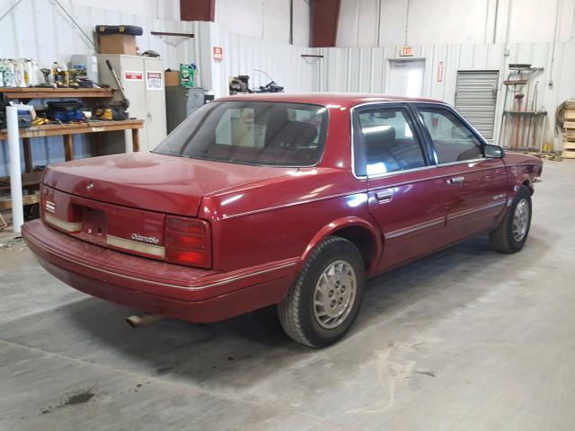 1G3AG54N5P6391642 - 1993 OLDSMOBILE CUTLASS CI MAROON photo 4