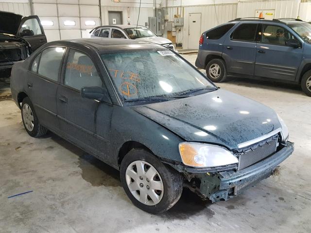 1HGES26711L067806 - 2001 HONDA CIVIC EX GREEN photo 1