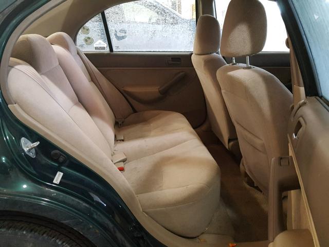 1HGES26711L067806 - 2001 HONDA CIVIC EX მწვანე ფოტო 6