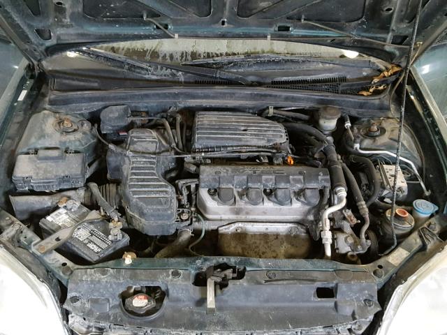 1HGES26711L067806 - 2001 HONDA CIVIC EX მწვანე ფოტო 7