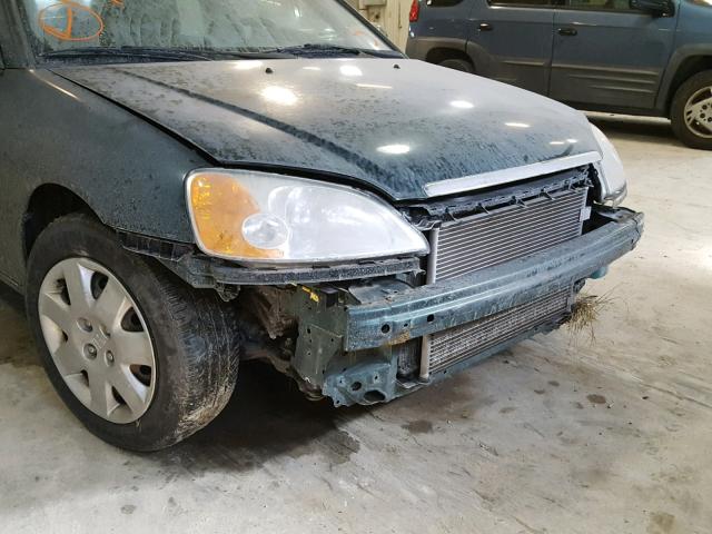 1HGES26711L067806 - 2001 HONDA CIVIC EX მწვანე ფოტო 9