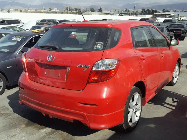 2T1KE40E99C010641 - 2009 TOYOTA COROLLA MA RED photo 4