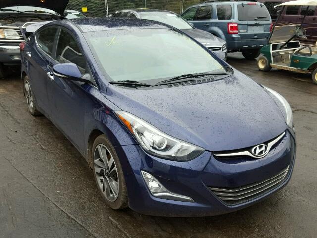 5NPDH4AE4EH542790 - 2014 HYUNDAI ELANTRA SE BLUE photo 1