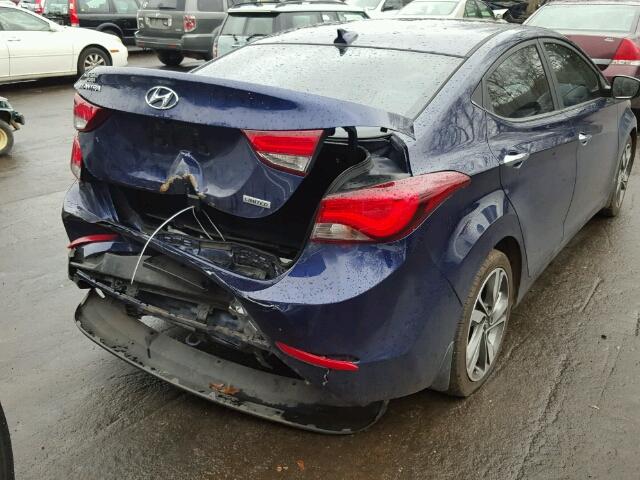 5NPDH4AE4EH542790 - 2014 HYUNDAI ELANTRA SE BLUE photo 9