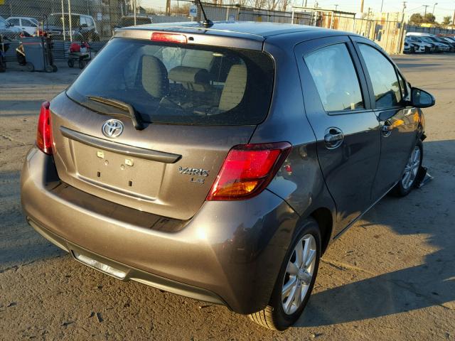 VNKKTUD30HA071997 - 2017 TOYOTA YARIS L GRAY photo 4