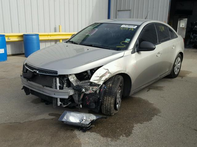 1G1PA5SG6D7271623 - 2013 CHEVROLET CRUZE LS SILVER photo 2