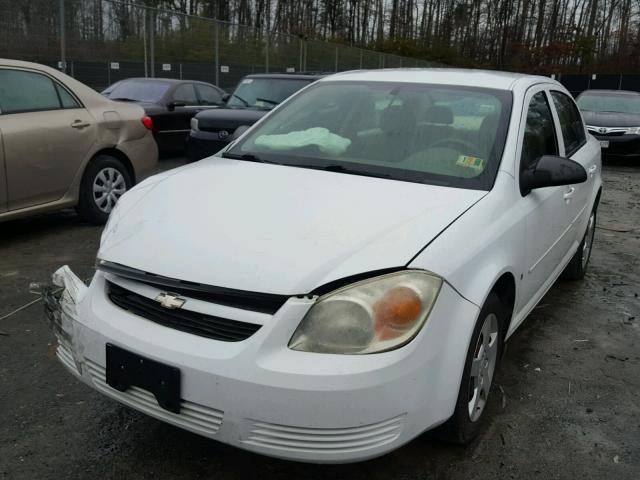 1G1AK55F077104930 - 2007 CHEVROLET COBALT LS WHITE photo 2