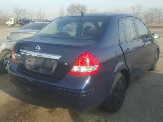 3N1BC11E69L389245 - 2009 NISSAN VERSA S BLUE photo 4