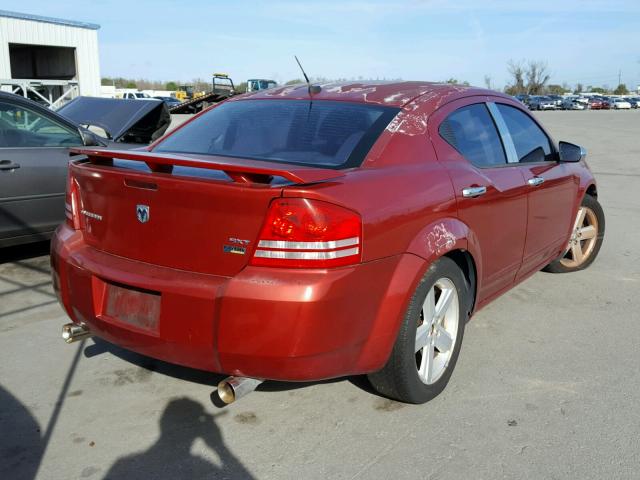 1B3LC56R08N625800 - 2008 DODGE AVENGER SX BURGUNDY photo 4