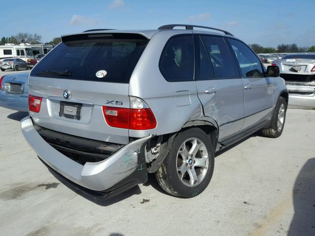 5UXFA135X5LY09188 - 2005 BMW X5 3.0I SILVER photo 4