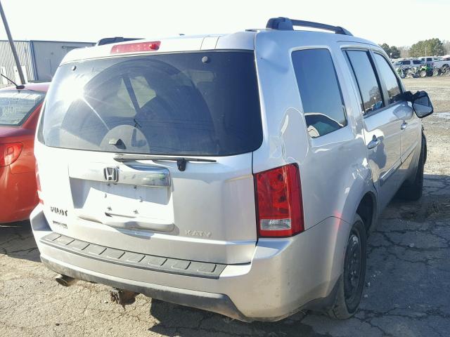 5FNYF38539B021121 - 2009 HONDA PILOT EXL SILVER photo 4