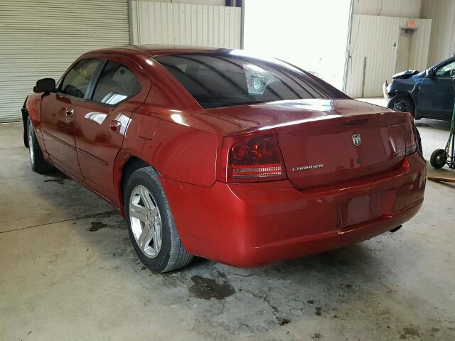 2B3KA43G37H601934 - 2007 DODGE CHARGER SE RED photo 3