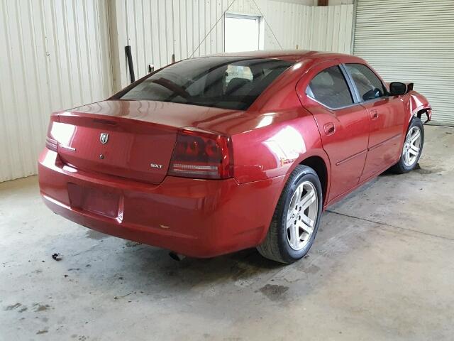 2B3KA43G37H601934 - 2007 DODGE CHARGER SE RED photo 4