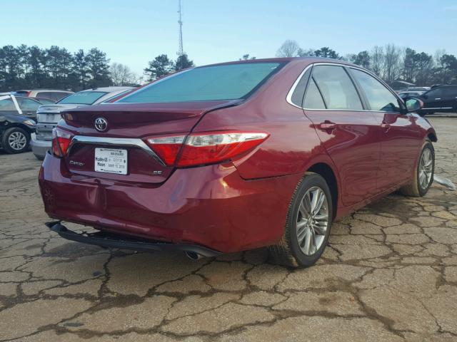 4T1BF1FK9FU879730 - 2015 TOYOTA CAMRY LE RED photo 4