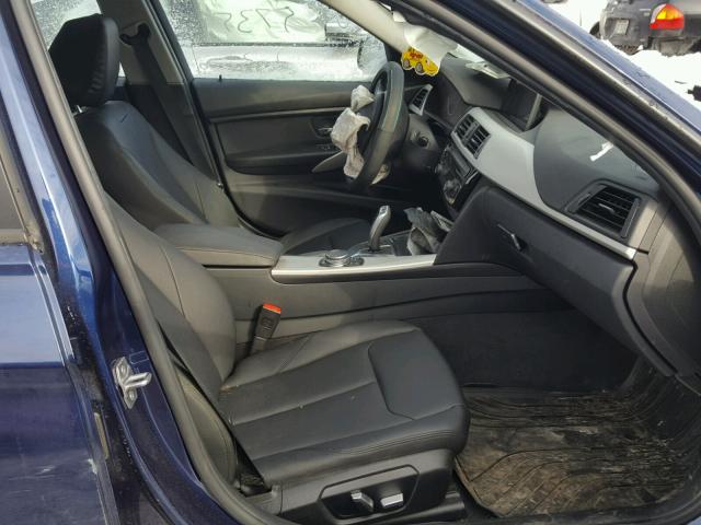 WBA8E5G55GNU19345 - 2016 BMW 320 XI BLUE photo 5