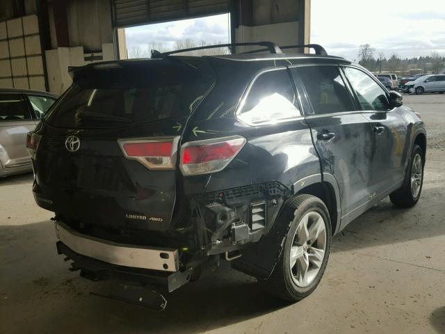 5TDDKRFH7FS116931 - 2015 TOYOTA HIGHLANDER BLACK photo 4