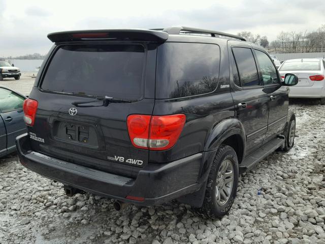 5TDBT48A75S248528 - 2005 TOYOTA SEQUOIA LI BLACK photo 4