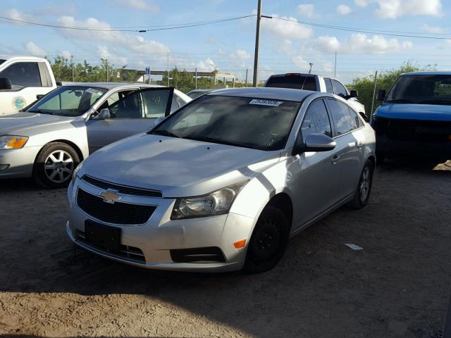 1G1PC5SB1D7319494 - 2013 CHEVROLET CRUZE LT SILVER photo 2