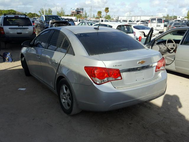 1G1PC5SB1D7319494 - 2013 CHEVROLET CRUZE LT SILVER photo 3