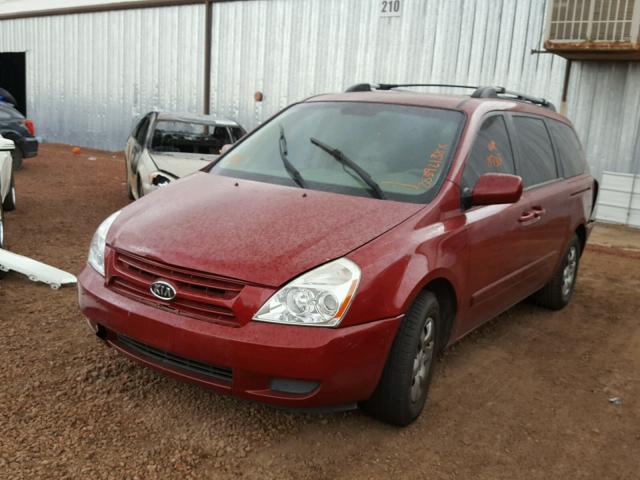 KNDMB233786244279 - 2008 KIA SEDONA EX RED photo 2