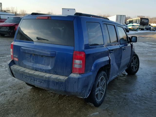 1J4NF2GB5AD502269 - 2010 JEEP PATRIOT SP BLUE photo 4