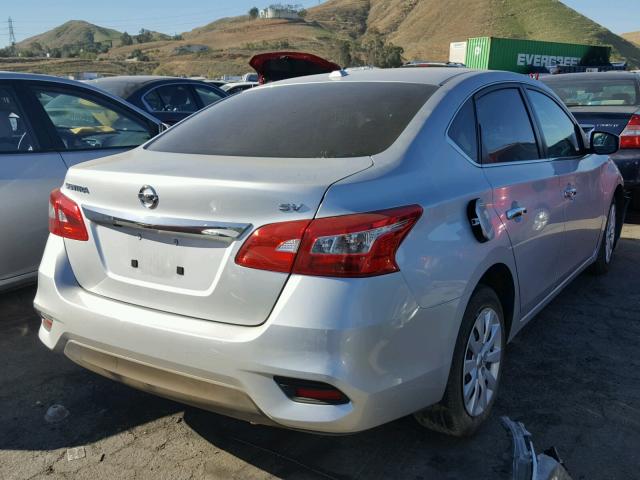 3N1AB7AP9GY226740 - 2016 NISSAN SENTRA S SILVER photo 4