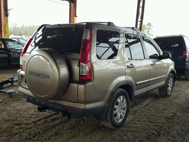 JHLRD78975C001274 - 2005 HONDA CR-V SE GOLD photo 4