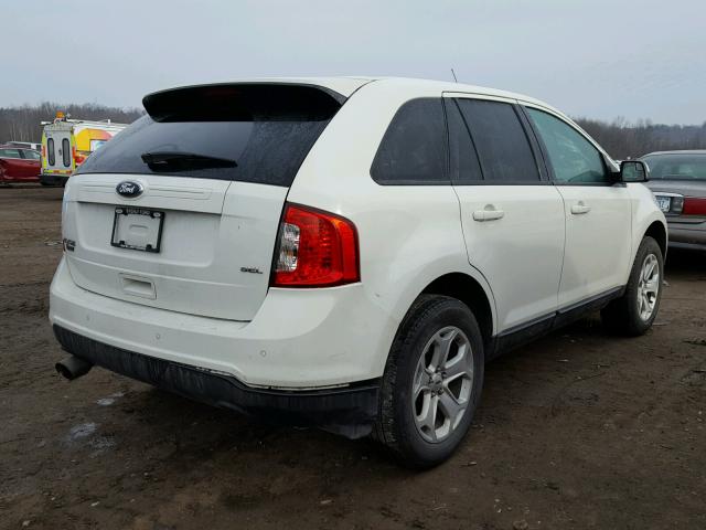 2FMDK3JC7DBA73579 - 2013 FORD EDGE SEL WHITE photo 4