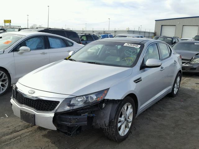 KNAGN4A75B5178217 - 2011 KIA OPTIMA EX SILVER photo 2