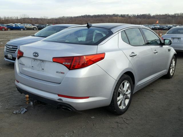 KNAGN4A75B5178217 - 2011 KIA OPTIMA EX SILVER photo 4