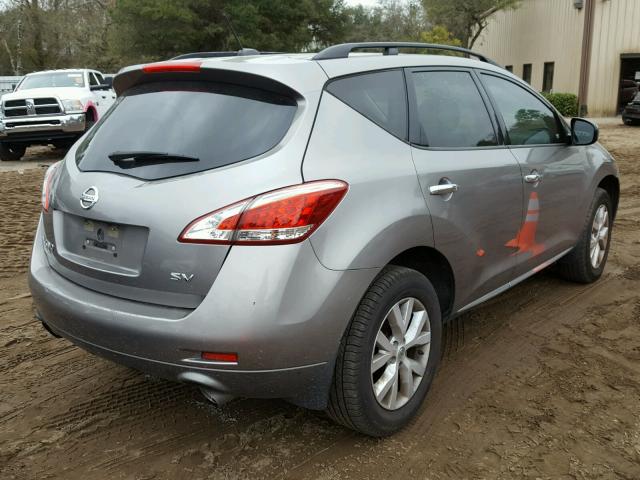 JN8AZ1MU6BW051908 - 2011 NISSAN MURANO S GRAY photo 4