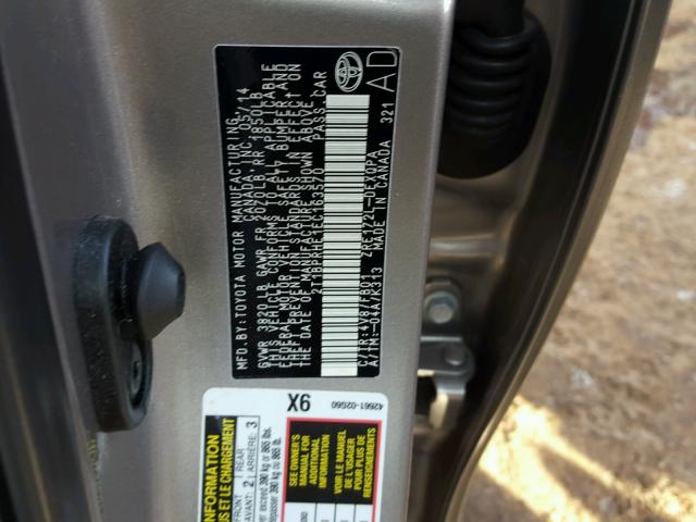 2T1BPRHE1EC163570 - 2014 TOYOTA COROLLA EC 灰色 照片 10