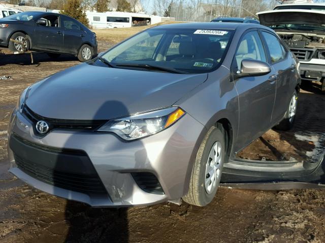 2T1BPRHE1EC163570 - 2014 TOYOTA COROLLA EC GRAY photo 2