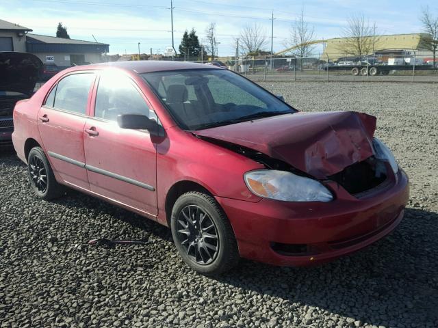 1NXBR32E18Z994070 - 2008 TOYOTA COROLLA CE RED photo 1