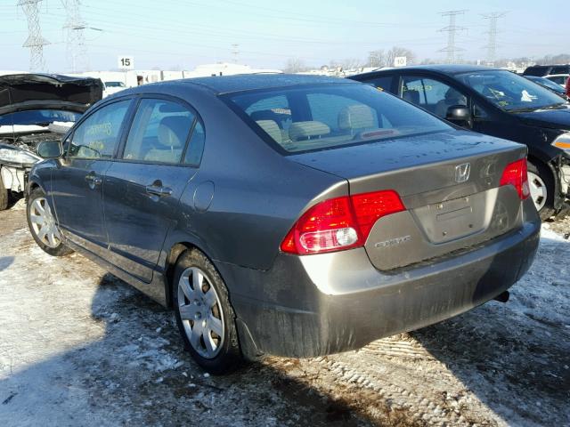 1HGFA16518L066312 - 2008 HONDA CIVIC LX GRAY photo 3