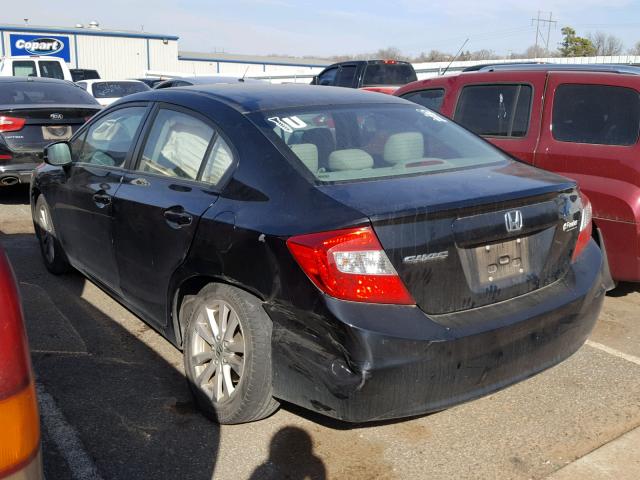 2HGFB2F8XCH321851 - 2012 HONDA CIVIC EX შავი ფოტო 3