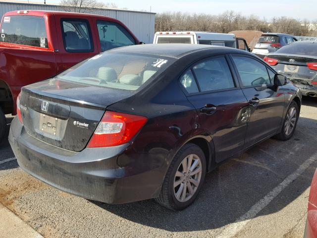 2HGFB2F8XCH321851 - 2012 HONDA CIVIC EX შავი ფოტო 4