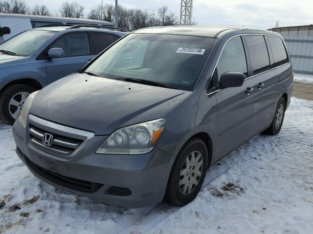 5FNRL38217B091460 - 2007 HONDA ODYSSEY LX GRAY photo 2