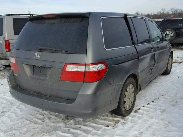 5FNRL38217B091460 - 2007 HONDA ODYSSEY LX GRAY photo 4