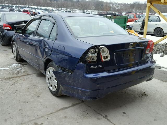 2HGES16504H530223 - 2004 HONDA CIVIC BLUE photo 3