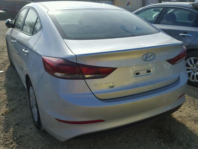 KMHD74LF6JU449435 - 2018 HYUNDAI ELANTRA SE SILVER photo 3