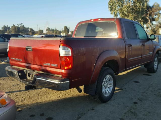 5TBDT44146S535771 - 2006 TOYOTA TUNDRA DOU RED photo 4