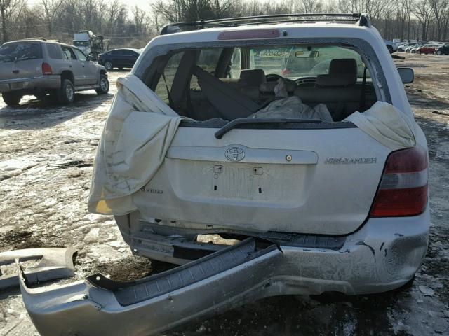 JTEEP21A960138922 - 2006 TOYOTA HIGHLANDER SILVER photo 9