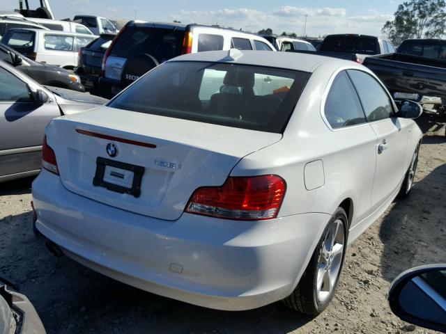 WBAUP9C55BVL90752 - 2011 BMW 128 I WHITE photo 4