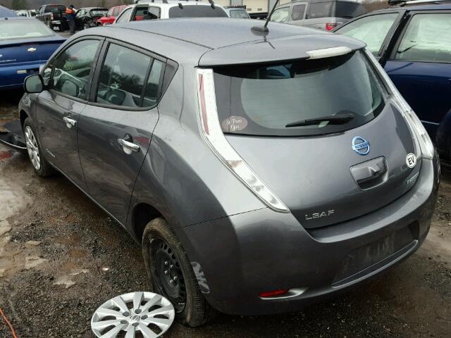 1N4AZ0CP2FC315267 - 2015 NISSAN LEAF S GRAY photo 3