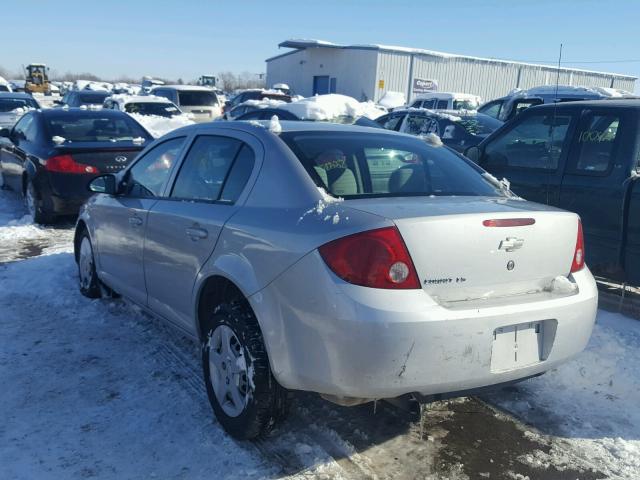 1G1AK55F077329879 - 2007 CHEVROLET COBALT LS SILVER photo 3